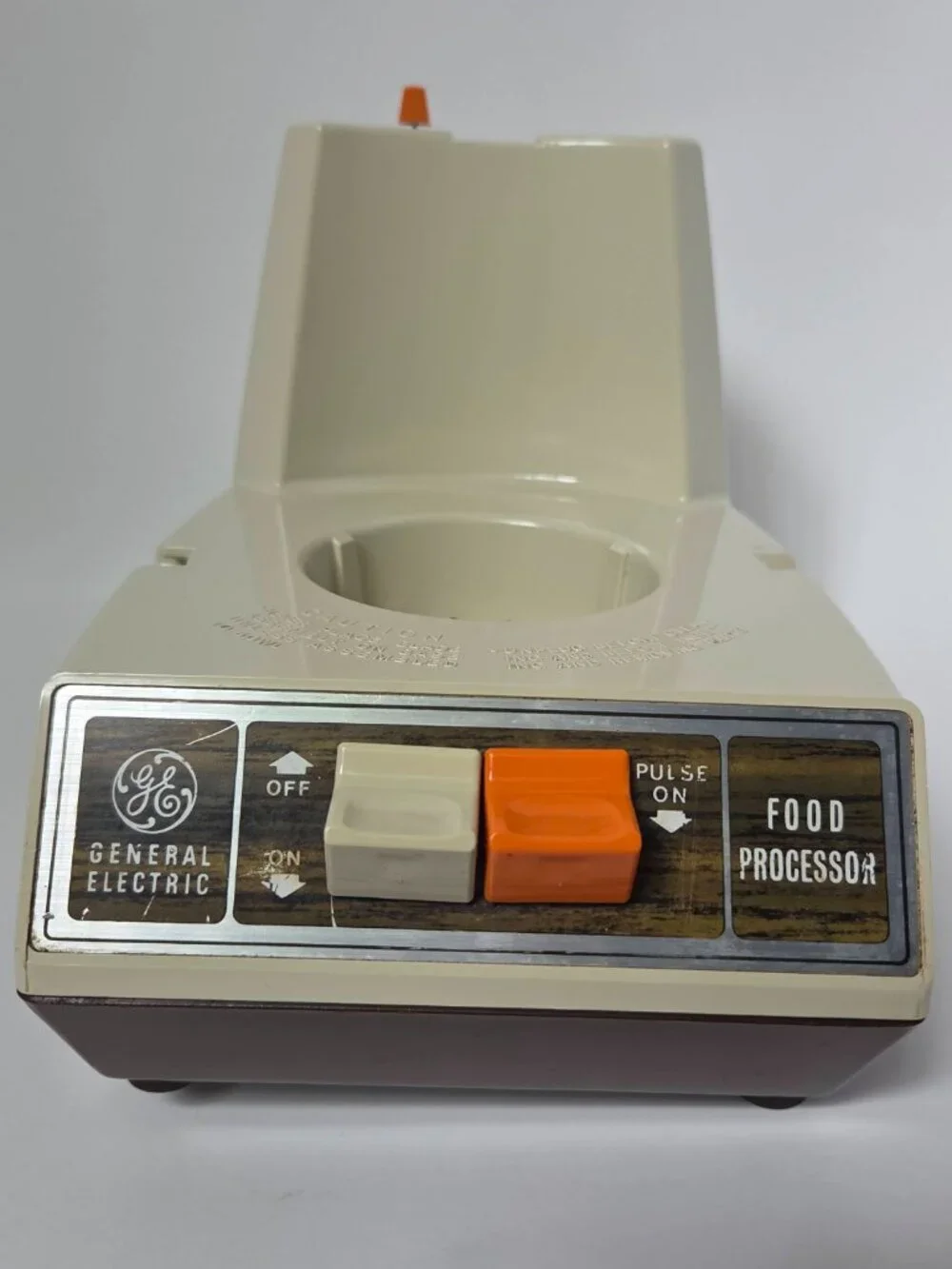 Vintage 1970s General Electric Food Processor GE FP1 Wood Grain Tested Working
